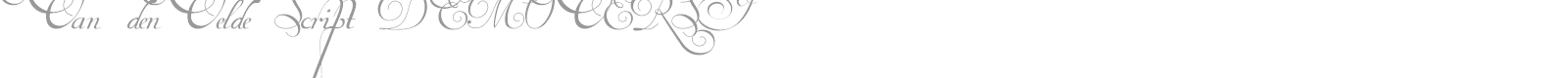 Intellecta Van Den Velde Script font preview